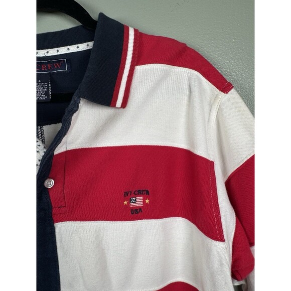 Vtg 90s Ivy Crew American Flag USA Stars Stripes Patriotic 4th Of July Sz Large - Picture 5 of 8